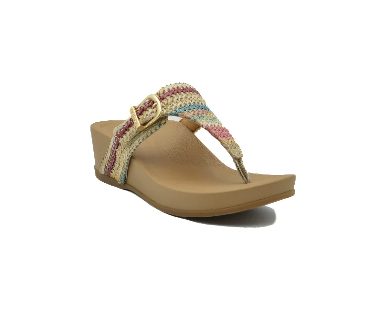 Women's Sandals with a Floral - Printed Upper in Pink for a Feminine Spring LookAETREX Kate Thong Wedge Sandal Women's Sandals with a Floral - Printed Upper in Pink for a Feminine Spring LookAETREX Kate Thong Wedge Sandal