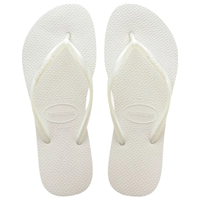 Women's Thong Sandals with a Beaded Design in Multicolor for a Beachy AestheticHavaianas Sandals Slim White Women's Thong Sandals with a Beaded Design in Multicolor for a Beachy AestheticHavaianas Sandals Slim White