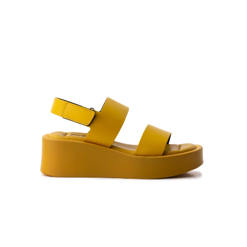Women's Flat Slide Sandals with a Memory Foam Insole in White for All - Day ComfortHayati Yellow Leather Women's Flat Slide Sandals with a Memory Foam Insole in White for All - Day ComfortHayati Yellow Leather