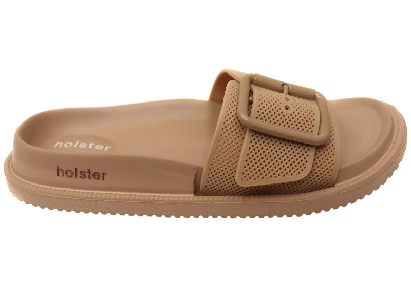 Elastic - Strap Women's Sandals with a Padded Toe in Teal for Easy On - and - OffHolster Laze Womens Comfortable Slides Sandals Elastic - Strap Women's Sandals with a Padded Toe in Teal for Easy On - and - OffHolster Laze Womens Comfortable Slides Sandals