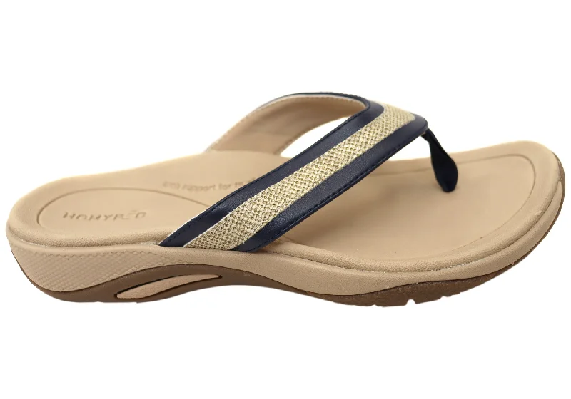 Elastic - Strap Women's Sandals with a Padded Toe in Teal for Easy On - and - OffHomyped Inlet Stripe Womens Comfortable Supportive Thongs Sandals Elastic - Strap Women's Sandals with a Padded Toe in Teal for Easy On - and - OffHomyped Inlet Stripe Womens Comfortable Supportive Thongs Sandals