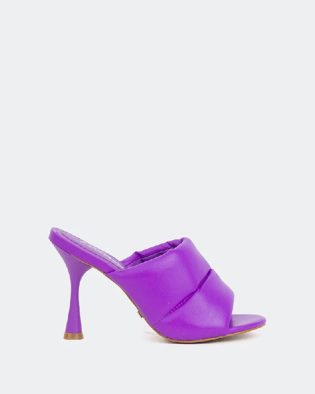 Elastic - Strap Women's Sandals with a Padded Toe in Teal for Easy On - and - OffJuicy Purple Leather Elastic - Strap Women's Sandals with a Padded Toe in Teal for Easy On - and - OffJuicy Purple Leather