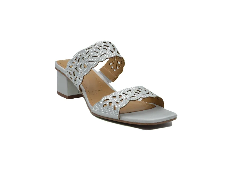 Women's Rhinestone - Embellished Open - Toe Sandals in Silver for a Glamorous Party LookJ RENEE Keetana Women's Rhinestone - Embellished Open - Toe Sandals in Silver for a Glamorous Party LookJ RENEE Keetana