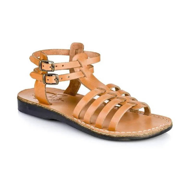 Orthopedic Women's Sandals with Arch Support in Gray for Foot HealthLeah - Leather Gladiator Sandal | Tan Orthopedic Women's Sandals with Arch Support in Gray for Foot HealthLeah - Leather Gladiator Sandal | Tan