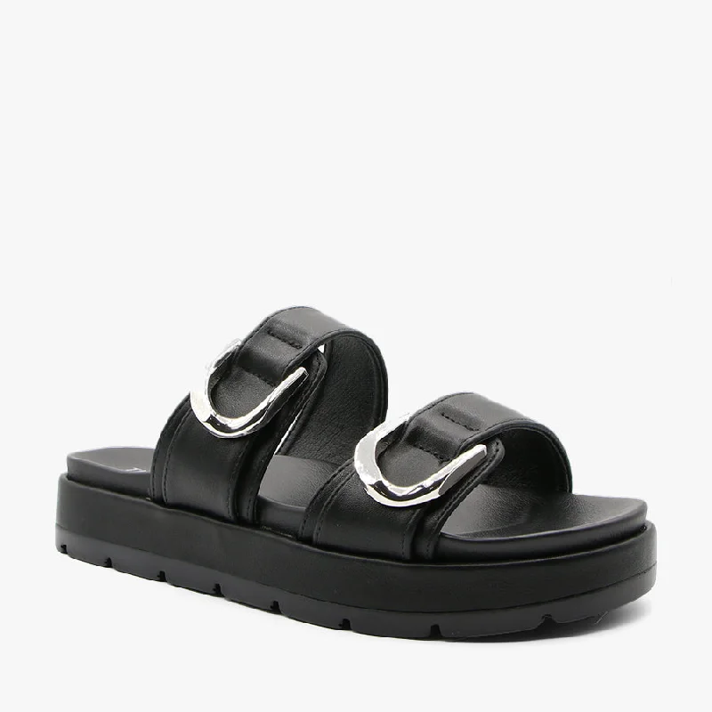 Orthopedic Women's Sandals with Arch Support in Gray for Foot HealthLINK BLACK