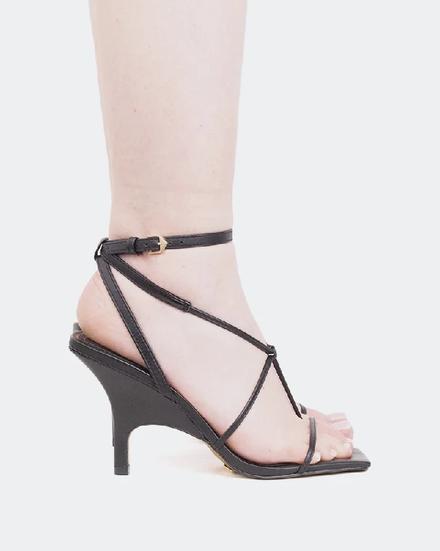 Adjustable Strap Women's Sandals with a Padded Heel in Pink for a Custom FitLiquid Black Leather Adjustable Strap Women's Sandals with a Padded Heel in Pink for a Custom FitLiquid Black Leather