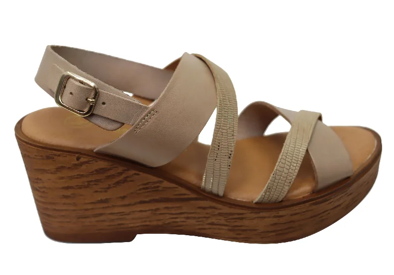 Women's Ankle - Strap Sandals with a Block Heel in Red for a Sophisticated StyleLola Canales Brooke Womens Spanish Leather Wedge Sandals Women's Ankle - Strap Sandals with a Block Heel in Red for a Sophisticated StyleLola Canales Brooke Womens Spanish Leather Wedge Sandals