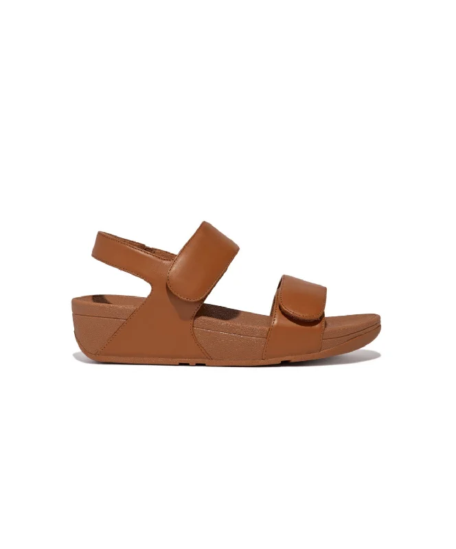 Shock - Absorbing Women's Sandals with a Soft Insole in Black for Active LifestylesFitFlop Lulu Adjustable Velcro Leather Back-Strap Tan Shock - Absorbing Women's Sandals with a Soft Insole in Black for Active LifestylesFitFlop Lulu Adjustable Velcro Leather Back-Strap Tan