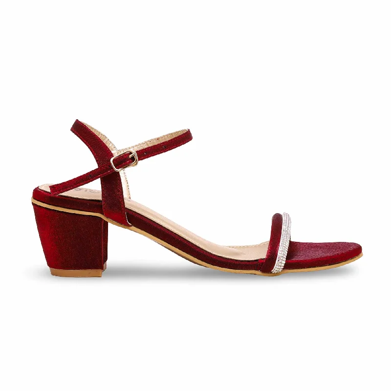 Women's Sandals with a Floral - Printed Upper in Pink for a Feminine Spring LookMaroon Fancy Sandal FN5981 Women's Sandals with a Floral - Printed Upper in Pink for a Feminine Spring LookMaroon Fancy Sandal FN5981