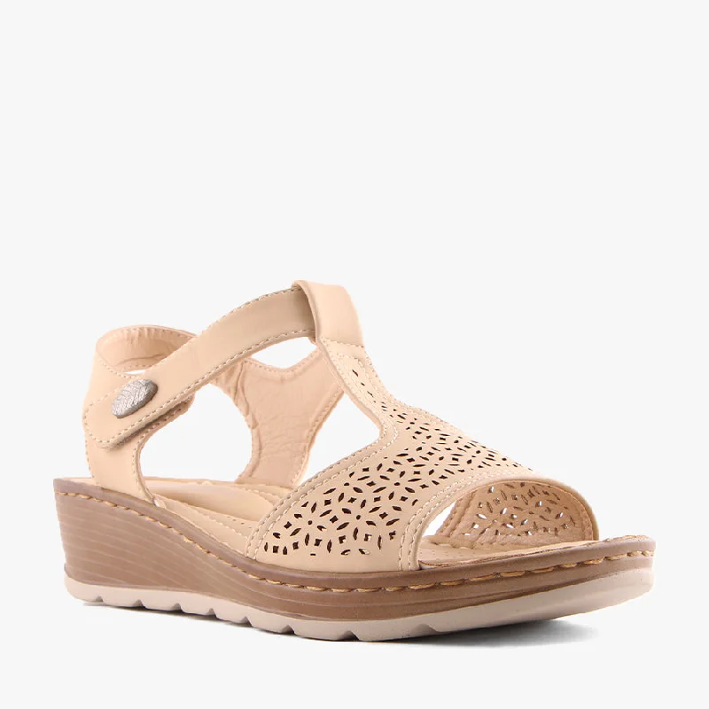 Women's Strappy Gladiator Sandals with Buckle Closures in Tan for a Boho LookMELSA BEIGE Women's Strappy Gladiator Sandals with Buckle Closures in Tan for a Boho LookMELSA BEIGE