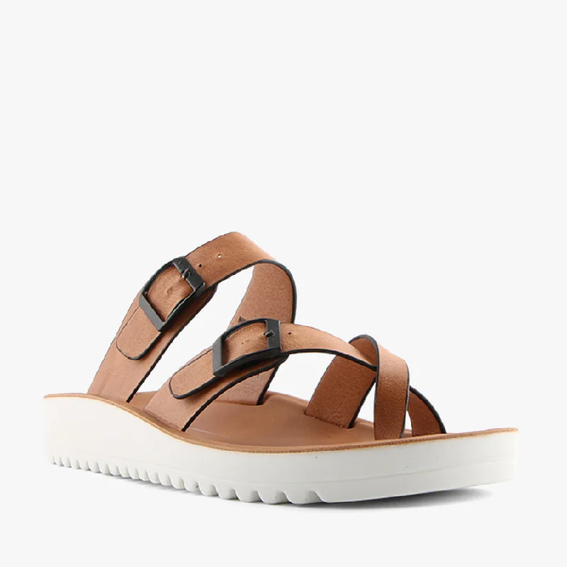 Women's Sandals with a Wedge Heel and a Tassel Detail in Orange for a Trendy LookNIN BRANDY Women's Sandals with a Wedge Heel and a Tassel Detail in Orange for a Trendy LookNIN BRANDY