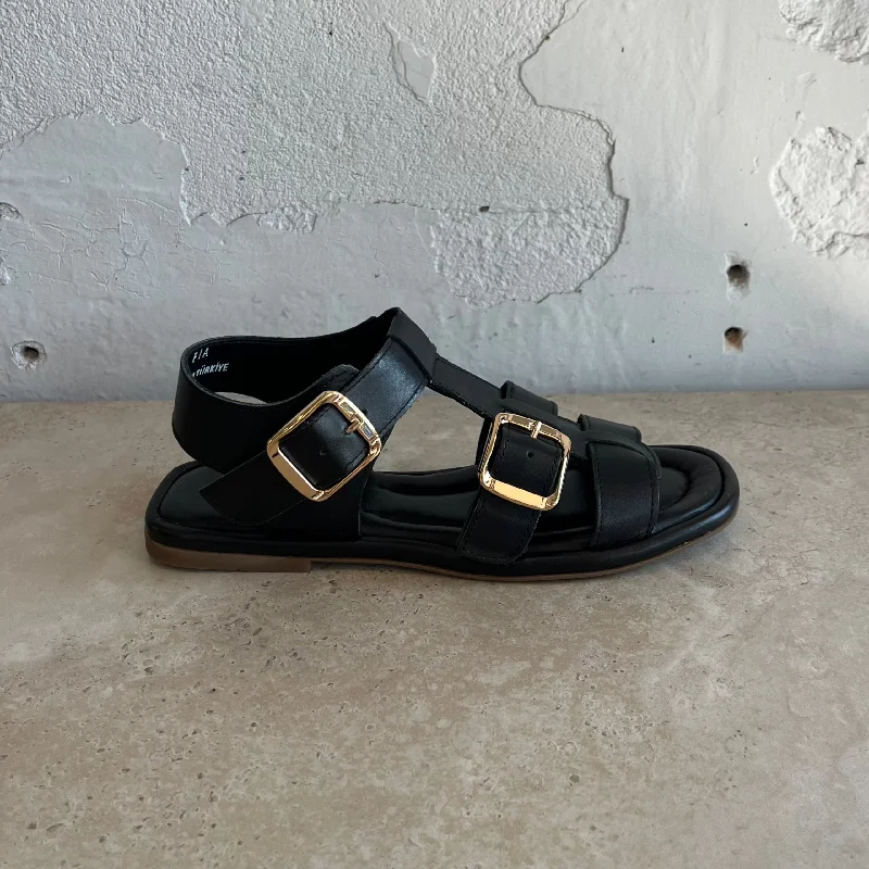 Women's Sandals with a Floral - Printed Upper in Pink for a Feminine Spring LookNu by Neo Pia Black Women's Sandals with a Floral - Printed Upper in Pink for a Feminine Spring LookNu by Neo Pia Black