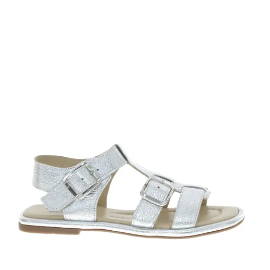 Women's Leather - Strapped Sandals with a Braided Detail in Brown for a Rustic AppealNu by Neo Pia Pebbled Silver Women's Leather - Strapped Sandals with a Braided Detail in Brown for a Rustic AppealNu by Neo Pia Pebbled Silver