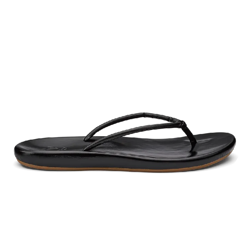 Shock - Absorbing Women's Sandals with a Soft Insole in Black for Active LifestylesOlukai Womens Sandals Huawai