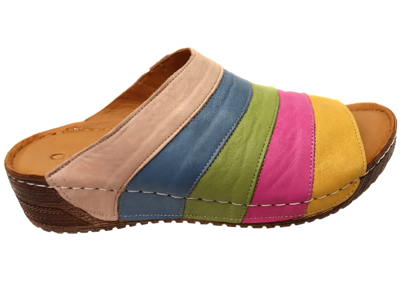 Women's Sandals with a Glitter - Coated Strap in Gold for a Sparkly Summer OutfitOrizonte Mimi Womens European Comfortable Leather Slides Sandals Women's Sandals with a Glitter - Coated Strap in Gold for a Sparkly Summer OutfitOrizonte Mimi Womens European Comfortable Leather Slides Sandals