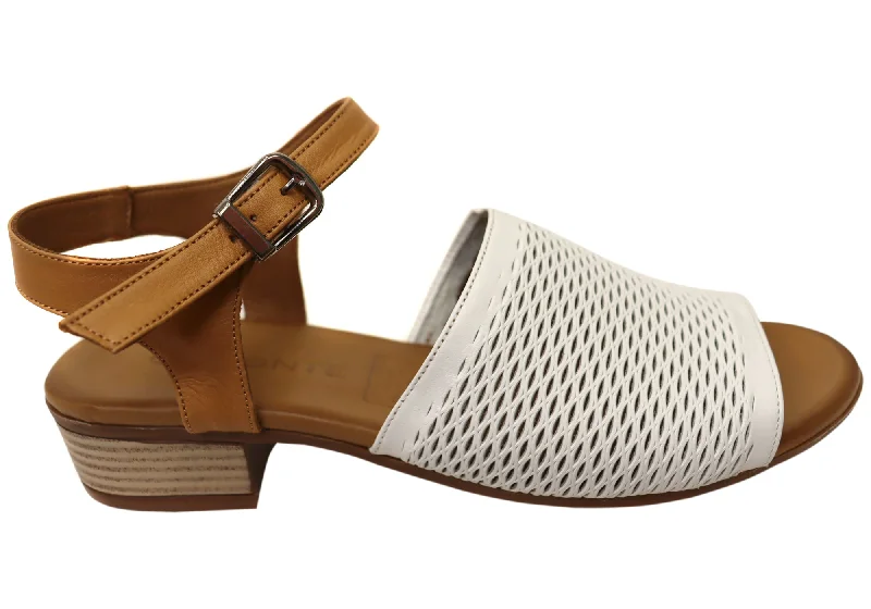 Women's Flat Slide Sandals with a Memory Foam Insole in White for All - Day ComfortOrizonte Pinor Womens European Comfortable Low Heel Leather Sandals Women's Flat Slide Sandals with a Memory Foam Insole in White for All - Day ComfortOrizonte Pinor Womens European Comfortable Low Heel Leather Sandals