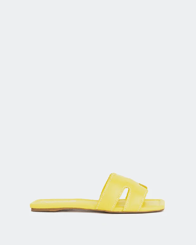 Shock - Absorbing Women's Sandals with a Soft Insole in Black for Active LifestylesPlacida Yellow Leather Shock - Absorbing Women's Sandals with a Soft Insole in Black for Active LifestylesPlacida Yellow Leather