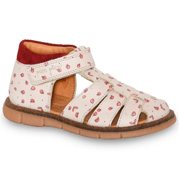 Women's Leather - Strapped Sandals with a Braided Detail in Brown for a Rustic AppealPom Pom Sandal Classic™ Velcro Ladybird Women's Leather - Strapped Sandals with a Braided Detail in Brown for a Rustic AppealPom Pom Sandal Classic™ Velcro Ladybird