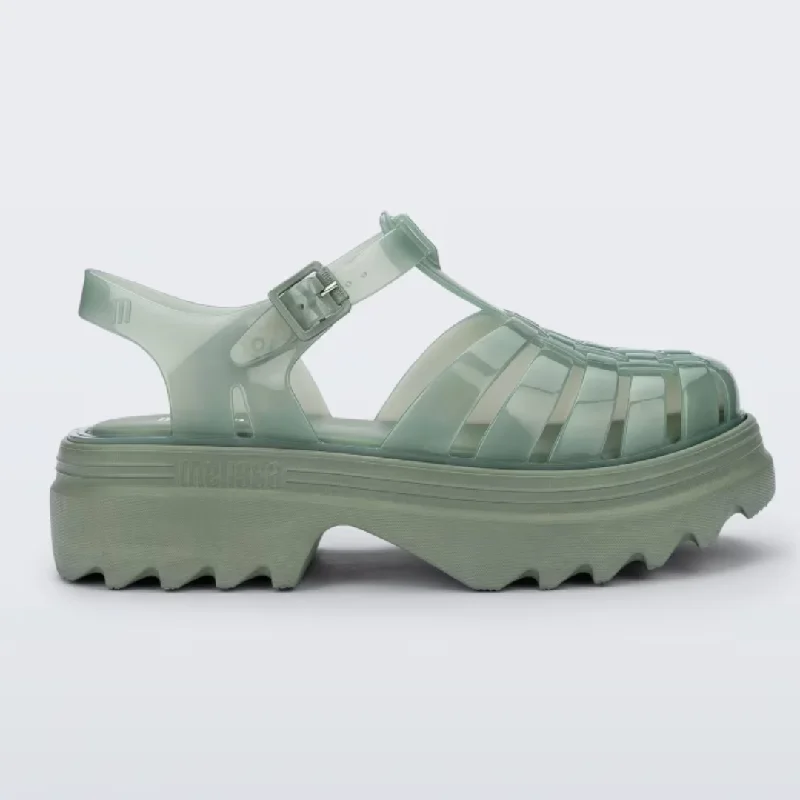 Shock - Absorbing Women's Sandals with a Soft Insole in Black for Active LifestylesPossession Platform in Green from Melissa Shock - Absorbing Women's Sandals with a Soft Insole in Black for Active LifestylesPossession Platform in Green from Melissa