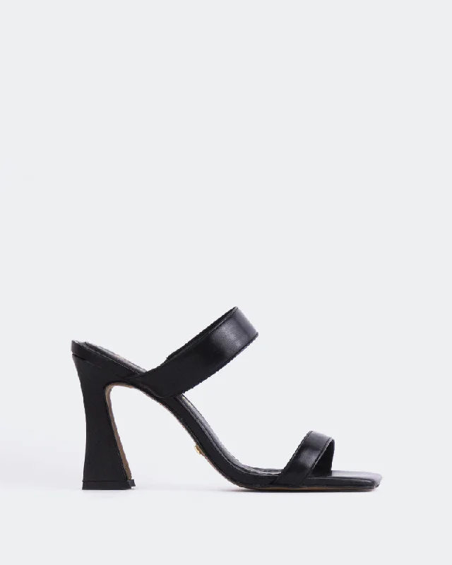 Plus Size Women's Wide - Width Platform Sandals in Black for Added Comfort and HeightRicarda Black Leather Plus Size Women's Wide - Width Platform Sandals in Black for Added Comfort and HeightRicarda Black Leather