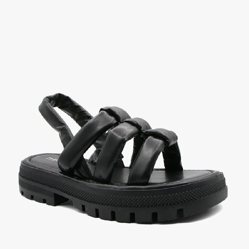 Women's Cork - Soled Espadrille Sandals with a Rope - Trimmed Upper in Navy for a Summer VibeRILEE BLACK Women's Cork - Soled Espadrille Sandals with a Rope - Trimmed Upper in Navy for a Summer VibeRILEE BLACK