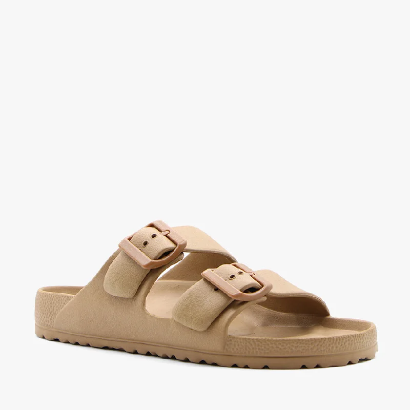 Child - Friendly Women's Sandals with a Secure Buckle in Purple for Moms on the GoRIPE TAN Child - Friendly Women's Sandals with a Secure Buckle in Purple for Moms on the GoRIPE TAN