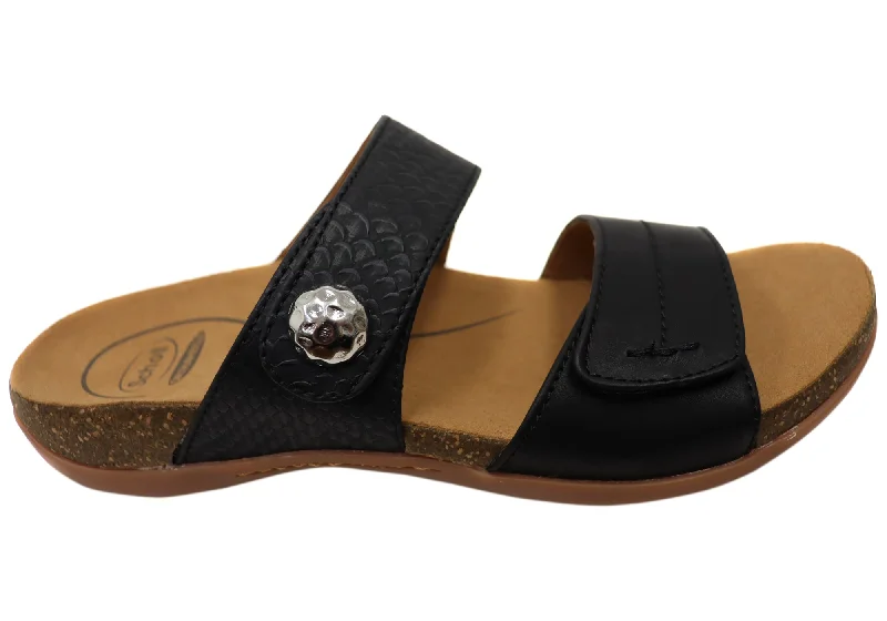 Sustainable Women's Recycled Material Sandals in Beige for Eco - Conscious ShoppersScholl Orthaheel Alisa Womens Comfortable Supportive Slides Sandals Sustainable Women's Recycled Material Sandals in Beige for Eco - Conscious ShoppersScholl Orthaheel Alisa Womens Comfortable Supportive Slides Sandals