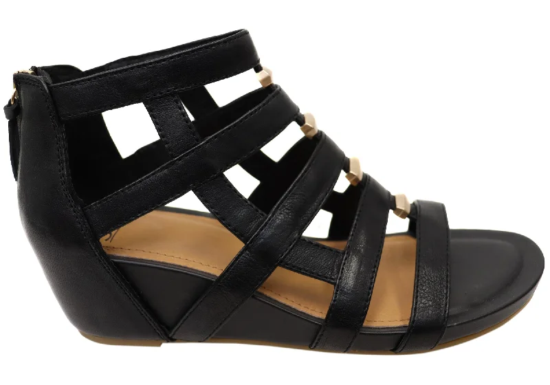 Anti - Slip Women's Sandals with a Grooved Sole in Green for Outdoor AdventuresSofft Rio II Womens Leather Wedge Sandals With Comfort Footbed Anti - Slip Women's Sandals with a Grooved Sole in Green for Outdoor AdventuresSofft Rio II Womens Leather Wedge Sandals With Comfort Footbed