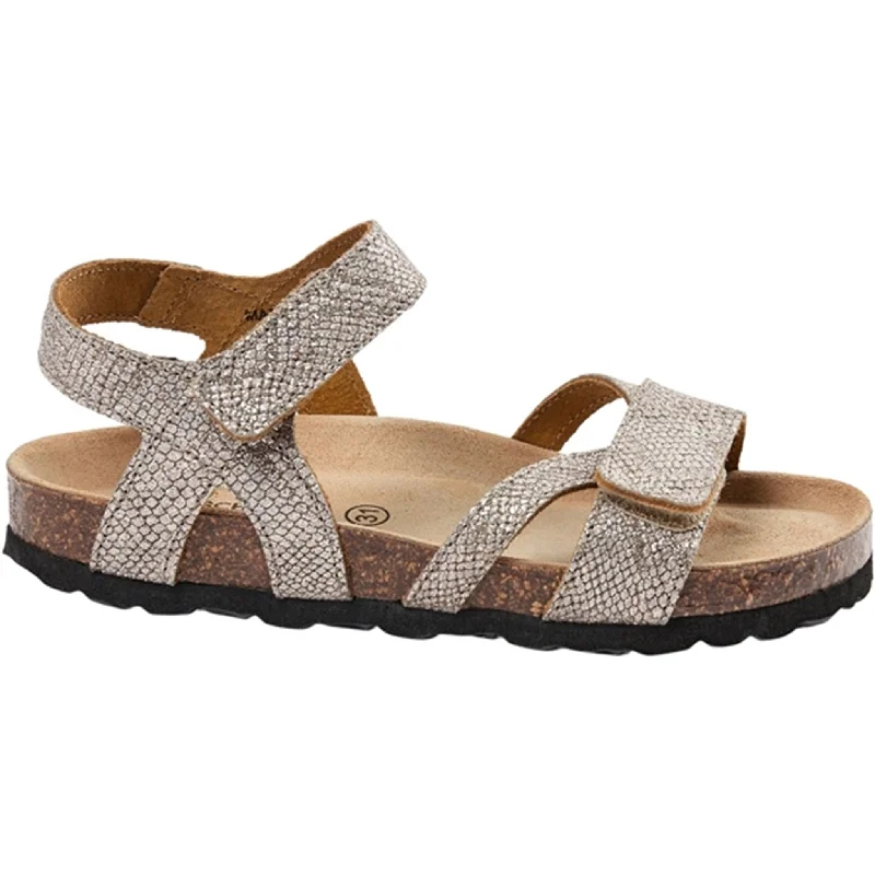 Women's Flat Slide Sandals with a Memory Foam Insole in White for All - Day ComfortSofie Schnoor Sandal Antique Silver Women's Flat Slide Sandals with a Memory Foam Insole in White for All - Day ComfortSofie Schnoor Sandal Antique Silver