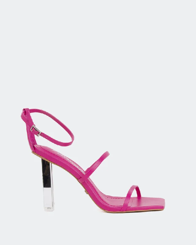 Elastic - Strap Women's Sandals with a Padded Toe in Teal for Easy On - and - OffSpace Fucshia Leather Elastic - Strap Women's Sandals with a Padded Toe in Teal for Easy On - and - OffSpace Fucshia Leather