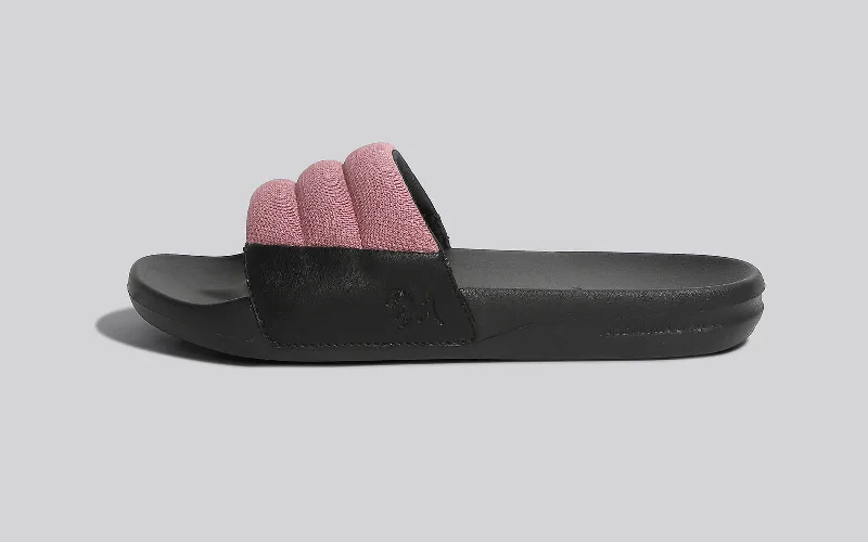 Elastic - Strap Women's Sandals with a Padded Toe in Teal for Easy On - and - OffSquooshy Slides for Women : Black-Pink Elastic - Strap Women's Sandals with a Padded Toe in Teal for Easy On - and - OffSquooshy Slides for Women : Black-Pink