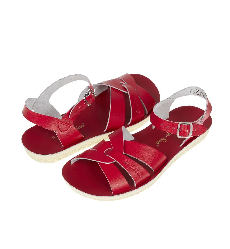 Women's Ankle - Strap Sandals with a Block Heel in Red for a Sophisticated StyleSwimmer Red Womens Sandal