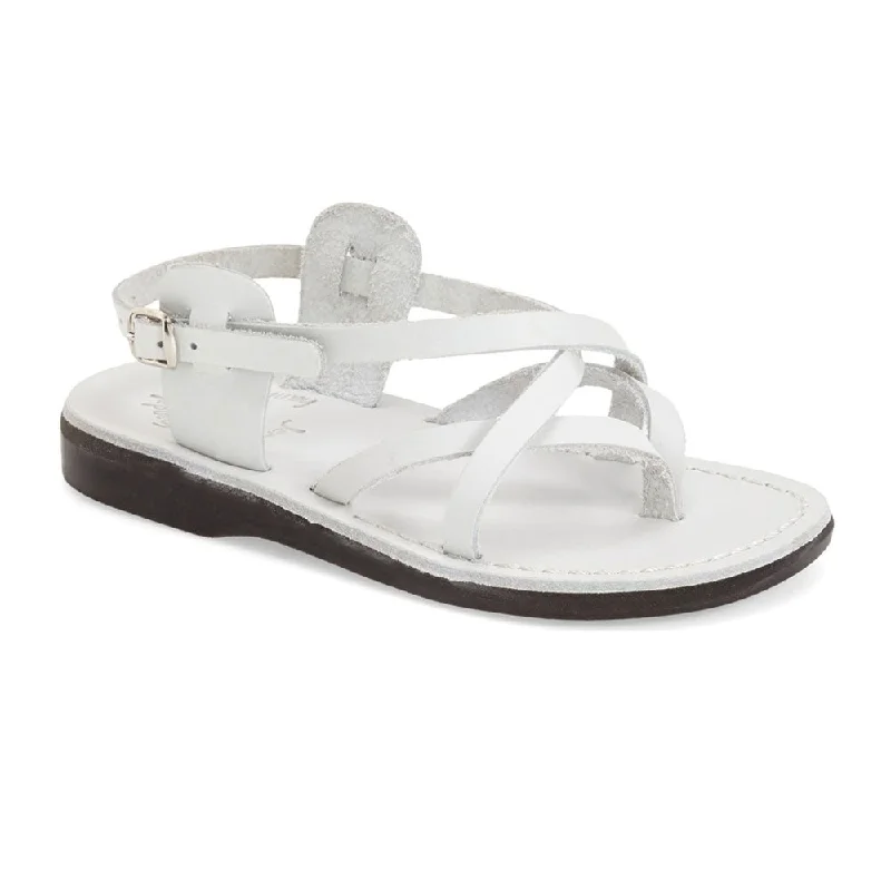 Elastic - Strap Women's Sandals with a Padded Toe in Teal for Easy On - and - OffTamar Buckle - Leather Flip Flop Sandal | White Elastic - Strap Women's Sandals with a Padded Toe in Teal for Easy On - and - OffTamar Buckle - Leather Flip Flop Sandal | White