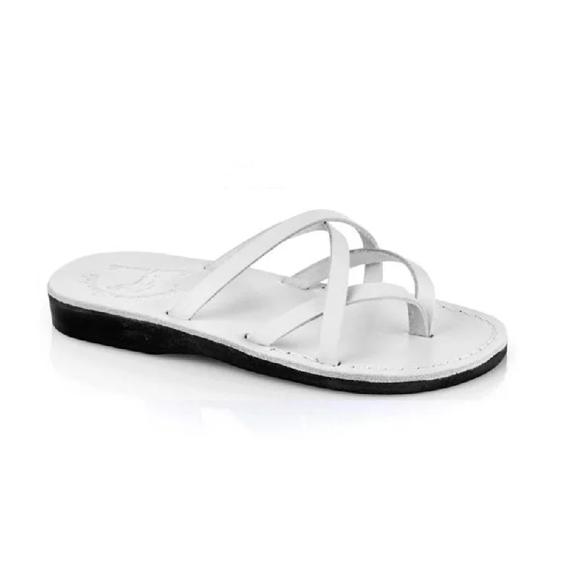 Plus Size Women's Wide - Width Platform Sandals in Black for Added Comfort and HeightTamar - Leather Strappy Flip Flops | White Plus Size Women's Wide - Width Platform Sandals in Black for Added Comfort and HeightTamar - Leather Strappy Flip Flops | White