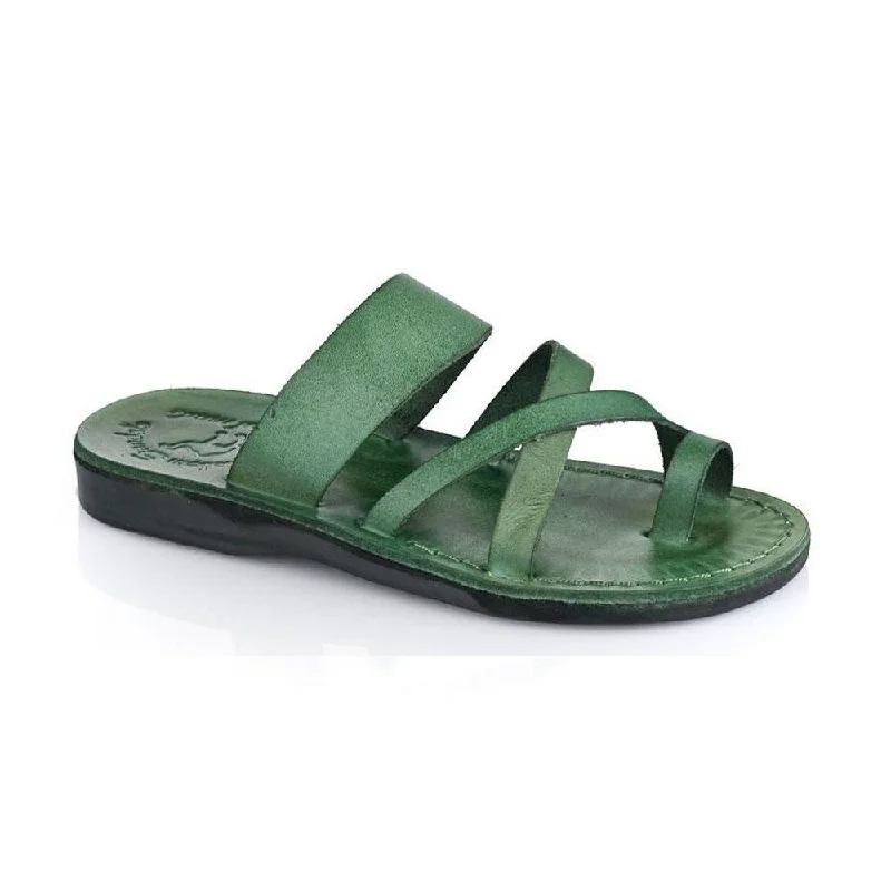 Child - Friendly Women's Sandals with a Secure Buckle in Purple for Moms on the GoThe Good Shepherd - Leather Toe Loop Sandal | Green Child - Friendly Women's Sandals with a Secure Buckle in Purple for Moms on the GoThe Good Shepherd - Leather Toe Loop Sandal | Green
