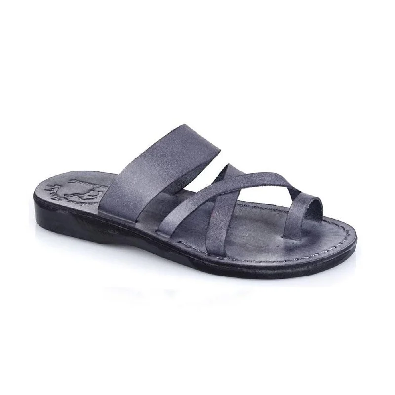 Plus Size Women's Wide - Width Platform Sandals in Black for Added Comfort and HeightThe Good Shepherd - Leather Toe Loop Sandal | Grey Plus Size Women's Wide - Width Platform Sandals in Black for Added Comfort and HeightThe Good Shepherd - Leather Toe Loop Sandal | Grey