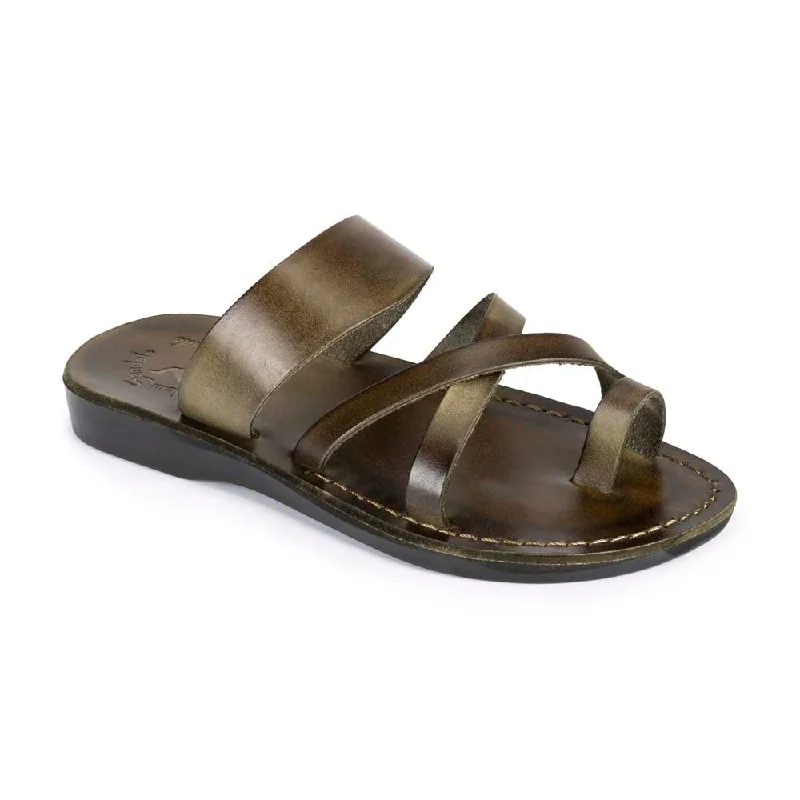 Elastic - Strap Women's Sandals with a Padded Toe in Teal for Easy On - and - OffThe Good Shepherd - Leather Toe Loop Sandal | Olive Elastic - Strap Women's Sandals with a Padded Toe in Teal for Easy On - and - OffThe Good Shepherd - Leather Toe Loop Sandal | Olive