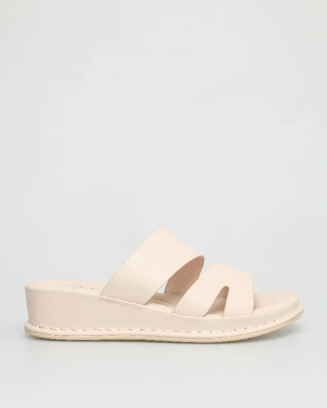 Plus Size Women's Wide - Width Platform Sandals in Black for Added Comfort and HeightTomaz NN195 Ladies Solid Tone Sandals (Cream) Plus Size Women's Wide - Width Platform Sandals in Black for Added Comfort and HeightTomaz NN195 Ladies Solid Tone Sandals (Cream)