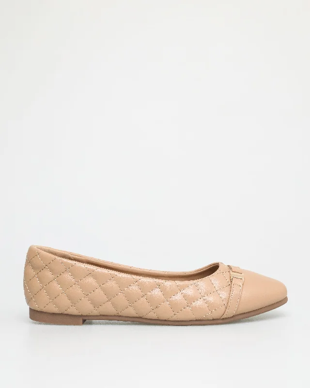 Women's Leather - Strapped Sandals with a Braided Detail in Brown for a Rustic AppealTomaz NN251 Ladies Buckle Detail Quilted Flats (Beige) Women's Leather - Strapped Sandals with a Braided Detail in Brown for a Rustic AppealTomaz NN251 Ladies Buckle Detail Quilted Flats (Beige)