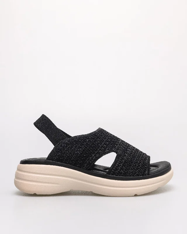 Women's Cork - Soled Espadrille Sandals with a Rope - Trimmed Upper in Navy for a Summer VibeTomaz NN421 Ladies Knit Slingback Sandals (Black) Women's Cork - Soled Espadrille Sandals with a Rope - Trimmed Upper in Navy for a Summer VibeTomaz NN421 Ladies Knit Slingback Sandals (Black)