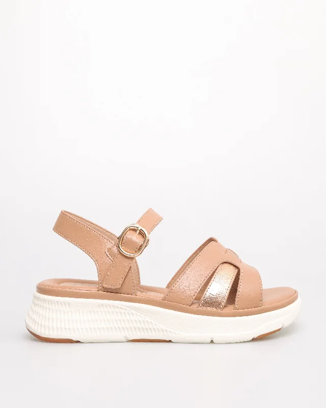 Sustainable Women's Recycled Material Sandals in Beige for Eco - Conscious ShoppersTomaz NN501 Ladies Layered Sandals Sustainable Women's Recycled Material Sandals in Beige for Eco - Conscious ShoppersTomaz NN501 Ladies Layered Sandals