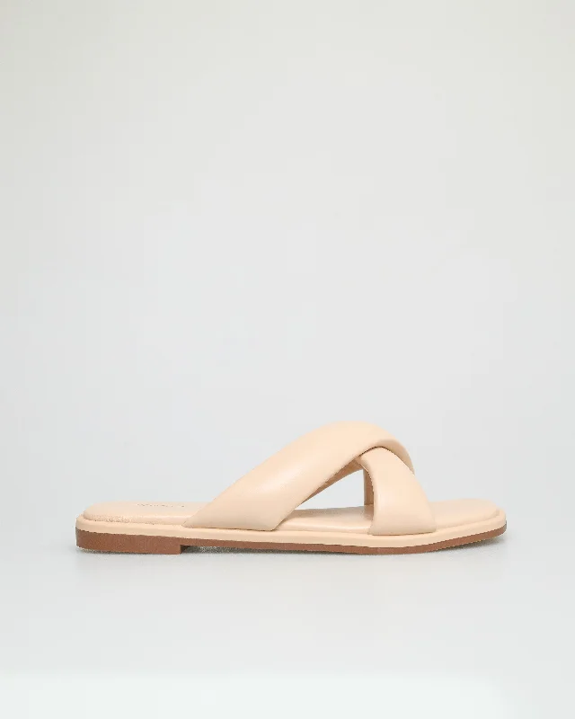 Child - Friendly Women's Sandals with a Secure Buckle in Purple for Moms on the GoTomaz YX148 Ladies Crossed Flat Sandals (Nude) Child - Friendly Women's Sandals with a Secure Buckle in Purple for Moms on the GoTomaz YX148 Ladies Crossed Flat Sandals (Nude)