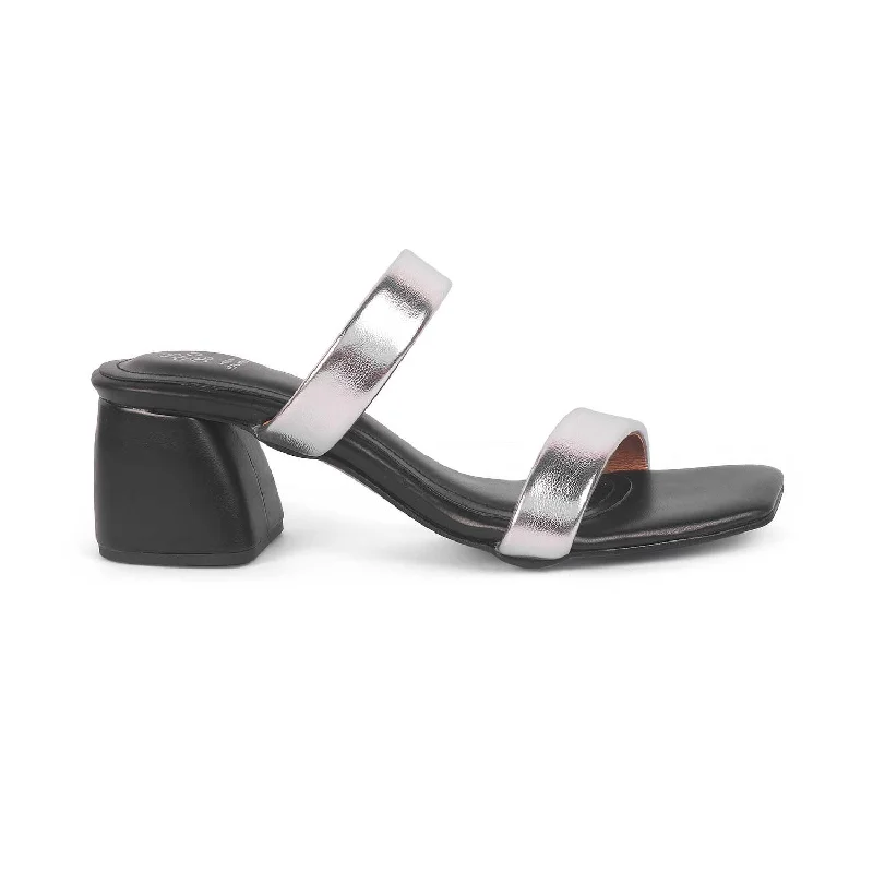 Plus Size Women's Wide - Width Platform Sandals in Black for Added Comfort and HeightTresmode Mcarlo Silver Women's Dress Block Heel Sandals Plus Size Women's Wide - Width Platform Sandals in Black for Added Comfort and HeightTresmode Mcarlo Silver Women's Dress Block Heel Sandals