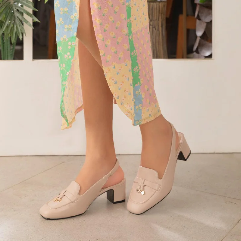 Anti - Slip Women's Sandals with a Grooved Sole in Green for Outdoor AdventuresTresmode Niso Beige Women's Dress Slingback Block Heel Sandals