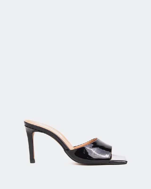 Women's Sandals with a Glitter - Coated Strap in Gold for a Sparkly Summer OutfitVeyers Black Naplack/Naplack Noir Women's Sandals with a Glitter - Coated Strap in Gold for a Sparkly Summer OutfitVeyers Black Naplack/Naplack Noir