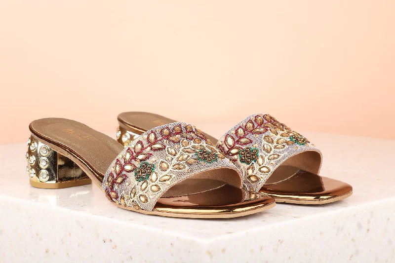 Anti - Slip Women's Sandals with a Grooved Sole in Green for Outdoor AdventuresWomen Antique Toned Block Sandals Anti - Slip Women's Sandals with a Grooved Sole in Green for Outdoor AdventuresWomen Antique Toned Block Sandals