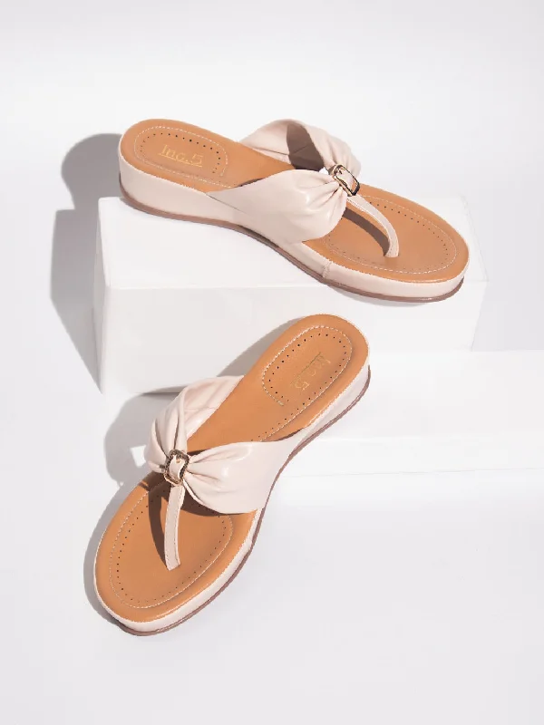 Women's Leather - Strapped Sandals with a Braided Detail in Brown for a Rustic AppealWomen Beige Solid Comfort Sandals Women's Leather - Strapped Sandals with a Braided Detail in Brown for a Rustic AppealWomen Beige Solid Comfort Sandals