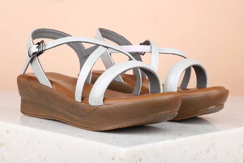 Sustainable Women's Recycled Material Sandals in Beige for Eco - Conscious ShoppersWomen Gun Metal Solid Wedge Sandals Sustainable Women's Recycled Material Sandals in Beige for Eco - Conscious ShoppersWomen Gun Metal Solid Wedge Sandals