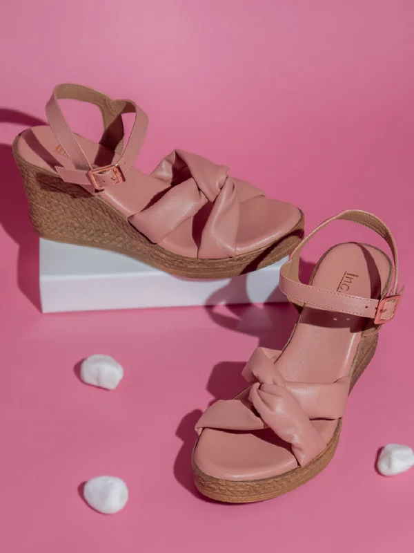 Lightweight Women's Mesh - Paneled Sandals in Yellow for BreathabilityWomen Peach Solid Wedge Sandals Lightweight Women's Mesh - Paneled Sandals in Yellow for BreathabilityWomen Peach Solid Wedge Sandals
