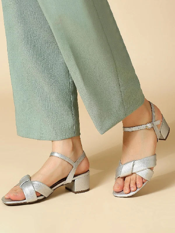 Women's Flat Slide Sandals with a Memory Foam Insole in White for All - Day ComfortWomen Silver Embellished Block Sandals Women's Flat Slide Sandals with a Memory Foam Insole in White for All - Day ComfortWomen Silver Embellished Block Sandals